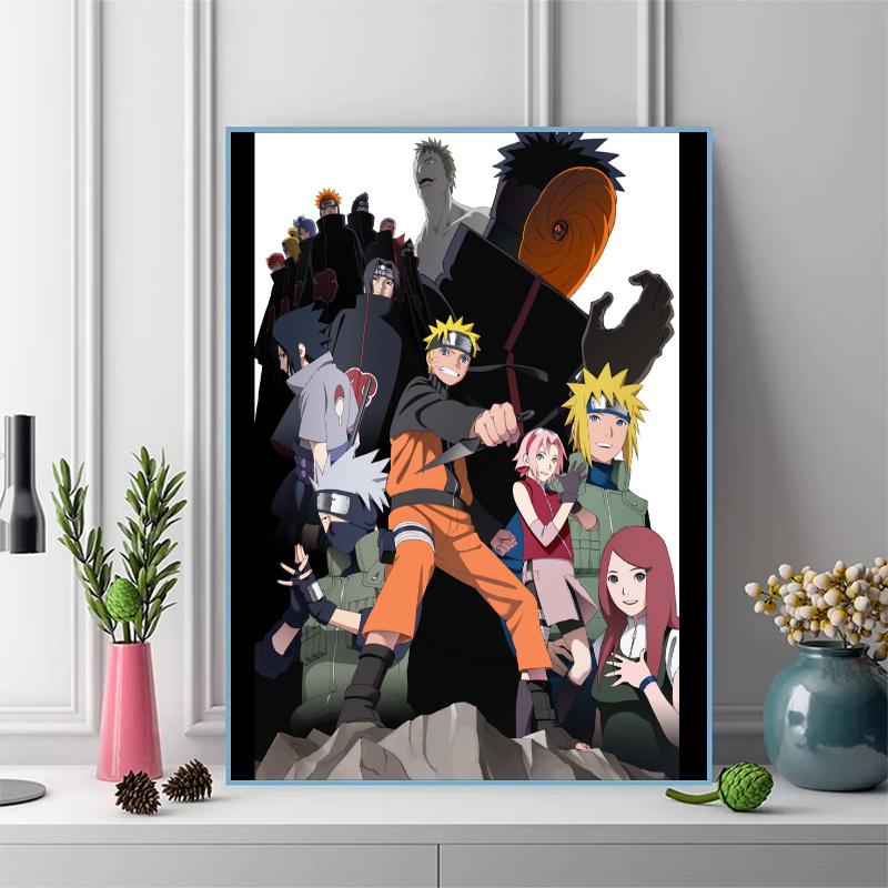 Naruto anime Pattern 3pcs 100% Round Full Drill 5D DIY Diamond Painting Embroidery Cross Stitch Rhinestone Décor