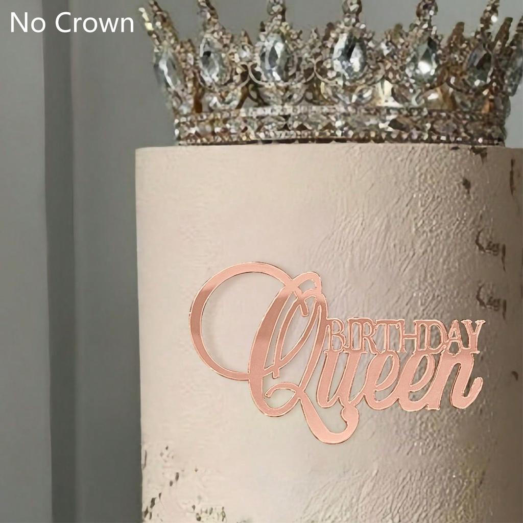 5 Stück Gold Silber Happy Birthday Prinzessin Kuchenaufsätze für Geburtstagsmädchen Damen Party Kuchen Dekoration Zubehör