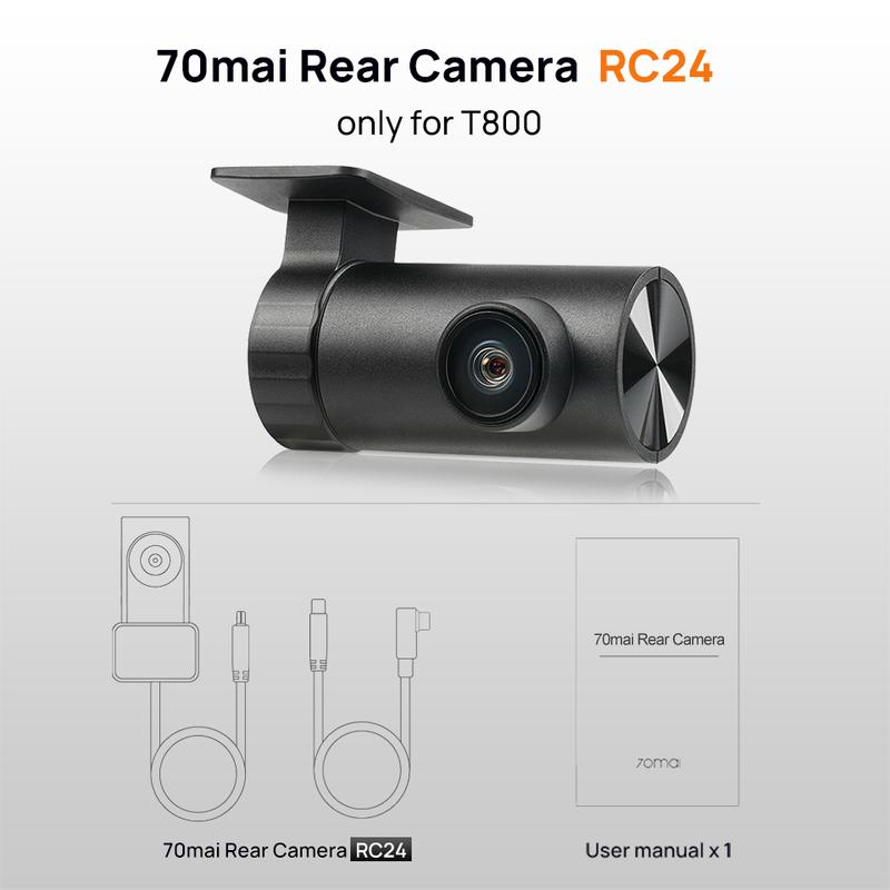 70mai Rear Cam RC06 RC12 RC14 RC22 RC24 RC41 Interior Cam FC02 for 70mai Dash Cam Dual-Channel Recording Parking Recording