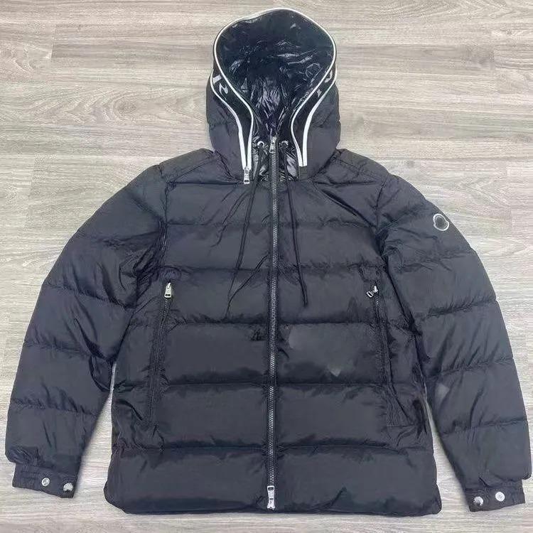 In-Stock Winter Unisex Bright Surface Thickened Warm Down Hooded Jacket