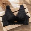 October Follows Spring and Summer Natal Year Bra Thin Large Size Without Steel Ring Lace Large Chest Small Bra