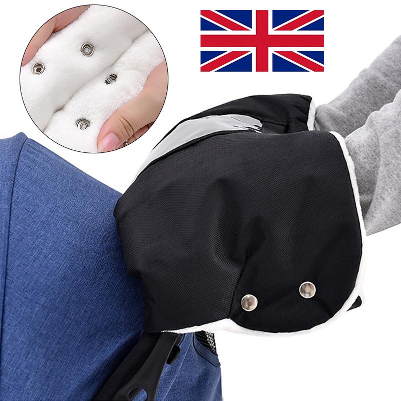 Touch Screen Baby Stroller Warm Gloves Upgraded Winter Windproof and Coldproof Padded Thick Hair Hand Cover