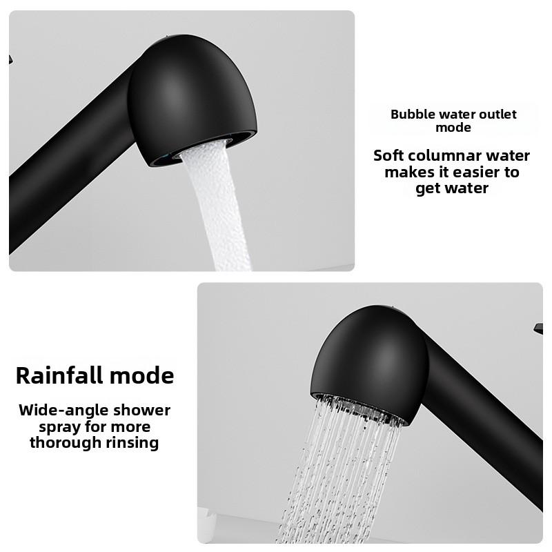 Pull-Down Kitchen Faucet with Dual Hot/Cold Water - Extendable Sprayer Sink Tap for Dishwashing and Food Preparation