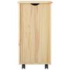 Mobile Storage Cabinet in Brown 34 x 39 x 65.5 cm Solid Pine Wood