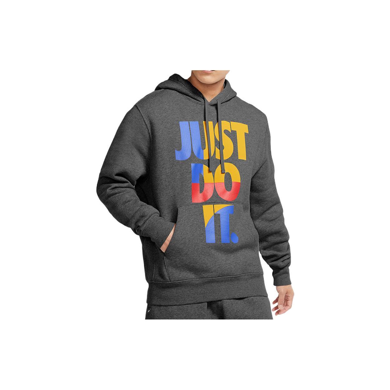 Nike Sweatshirts Men`s Gray Hooded Moderate