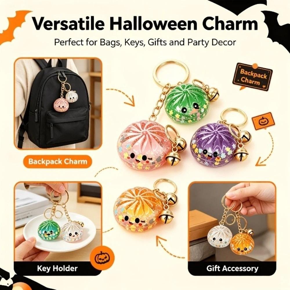 Flowing Sand Cartoon Pendant Squishy Bun Pendant Cute Steamed Bun Pendant Purse