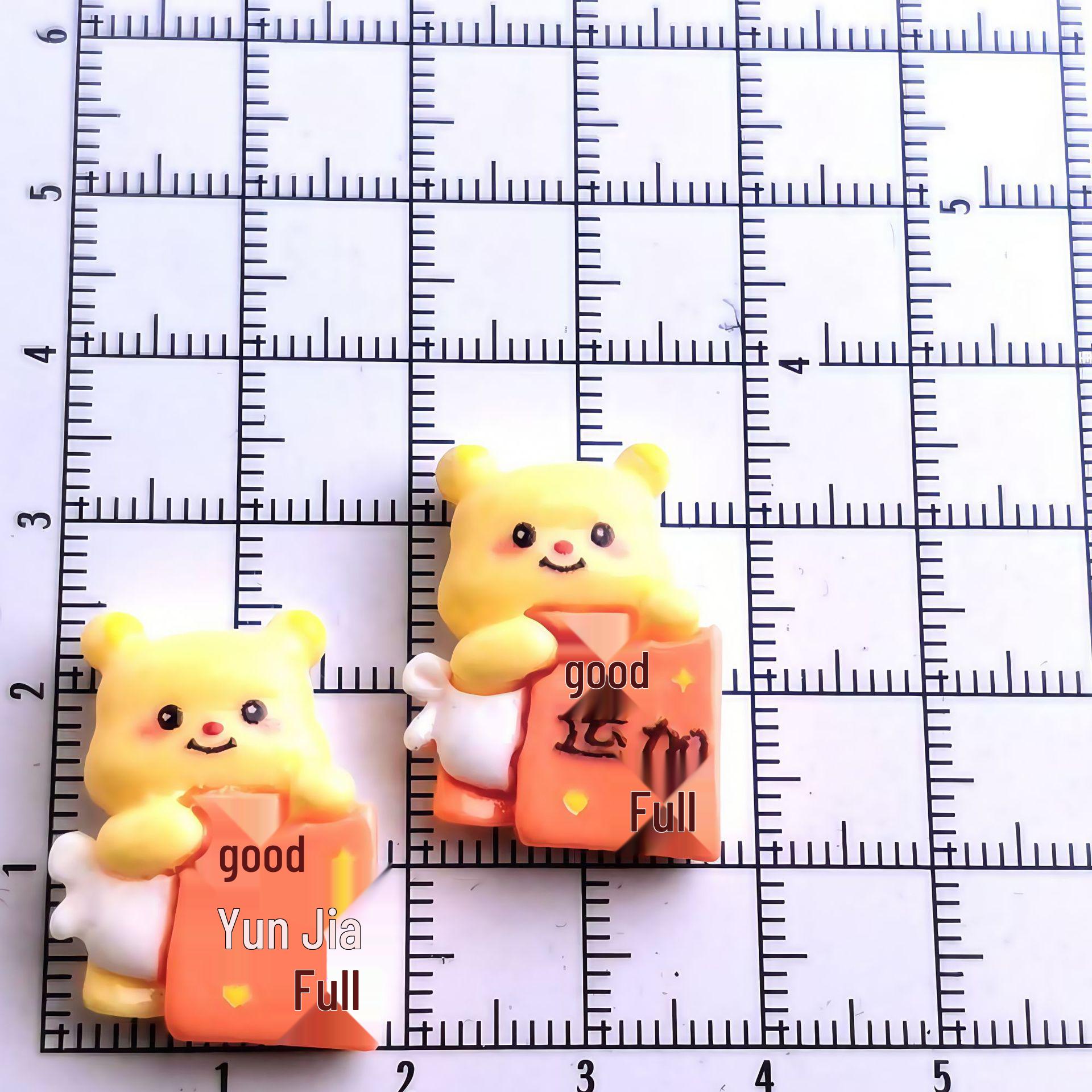 Cute Little Bear Resin Sticker Decoration: DIY Keychain & Phone Case Accessories Small Card