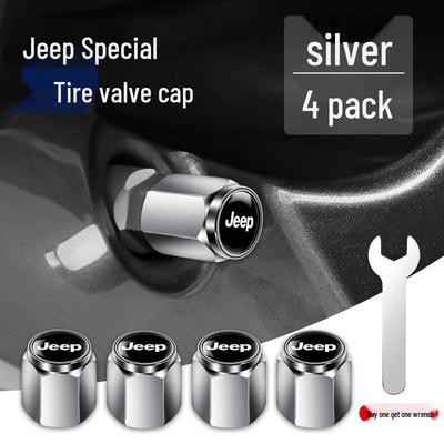 JEEP Tire Valve Stem Caps for Grand Cherokee, Renegade, Compass, Wrangler, Cherokee