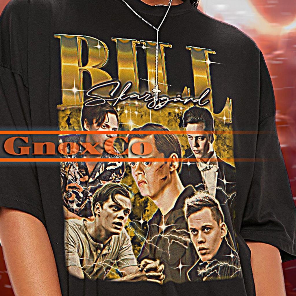 BILL SKARSGARD Retro Shirt, Bill Skarsgard Vintage Tshirt, Bill Skarsgard Tees, Bill Skarsgard Retro 90s Sweater, Bill Skarsgard Merch #saf