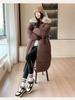 Women’s Calf-Length Windproof Thicken Warm Winter Jacket With Fur Lapel