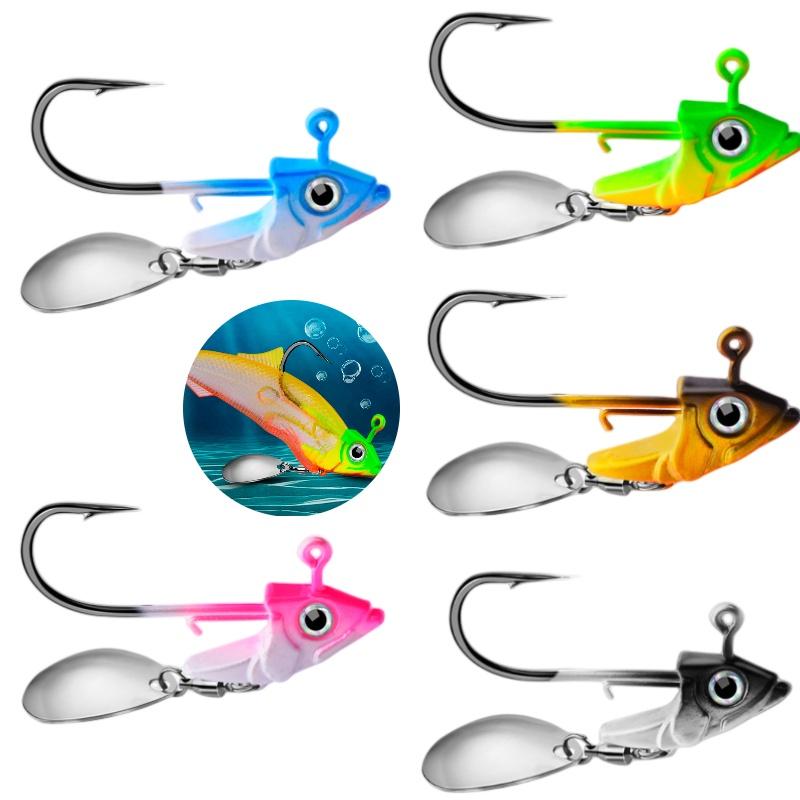 Nalucă de pescuit Proberos Jig018 cu cap de plumb și corp moale Greutate 7g 10g 15g Ideală pentru pescuitul la fund în America de Nord