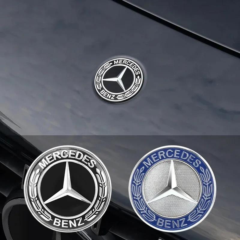 57mm Car Hood Emblem Badge Bonnet Emblem Stickers For Mercedes Benz Brabus AMG W124 W140 W163 W202 W203 W204 W210 W211 W205