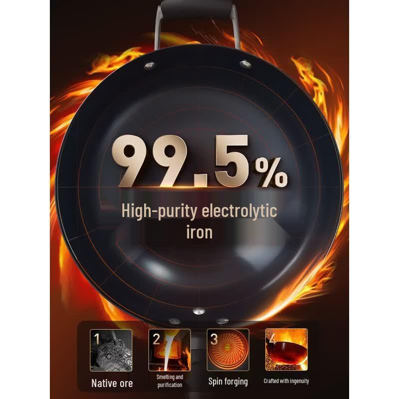 ASD 34cm Non-Coated Iron Wok