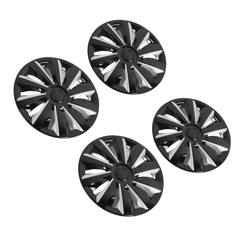 4 Pcs 14in Wheel Hub Cap Full Protection Stylish Look Wheel Rim Cover Hubcaps Universal Fit for Any 14in Steel Wheels
