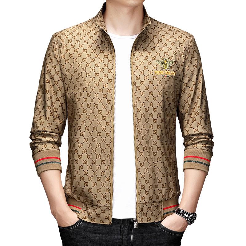 Весна и осень новая вышитая куртка мужская корейская версия свободного покроя с принтом — фото 5