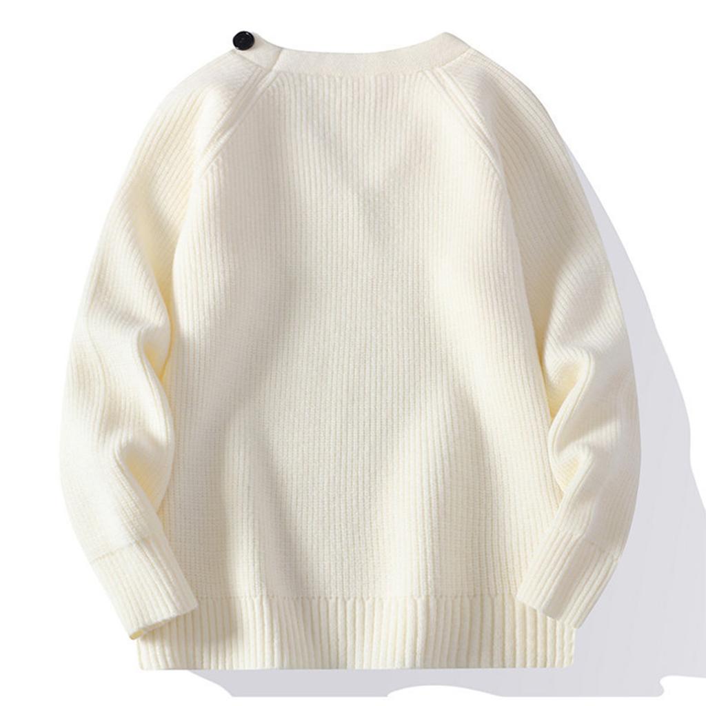 Men's  Fashion  Knitting  Pullover  Long Sleeves  Loose  Round Neck  Sweater
