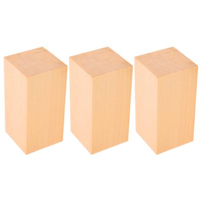 Artibetter Carving Wood Basswood Carving Wood Carving Square Timber Wood Carving Block Set of 3 Wood Premium Wood Crafts Carving Woodworking Printing