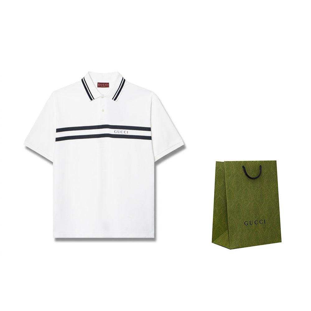 Gucci Piquet-Polohemd mit Logo-Aufdruck 788016-XJGJX-9081