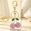 Shiny Creative Rhinestone Cherry Keychain Luxury Exquisite Keyring Cute Bag Pendant Charm for Holiday Souvenir