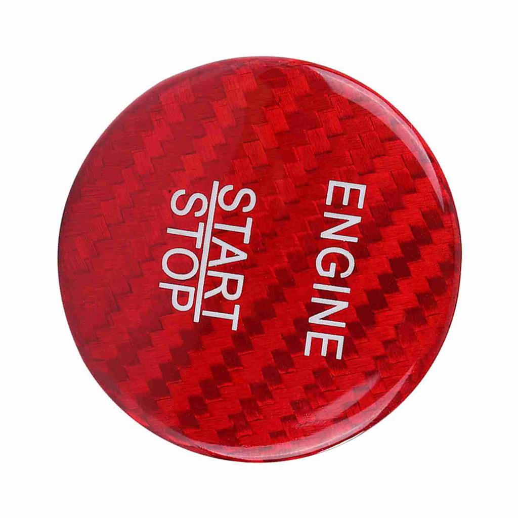Red Carbon Fiber Engine Start Button Cover Trim for Mercedes Benz A B C GLC GLA CLA ML Class