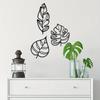 3pcs Animula Three Leaves Wall Decoration – Elegant Wall Hanging Art for Room and Home, Perfect for Holiday and Festival Decor