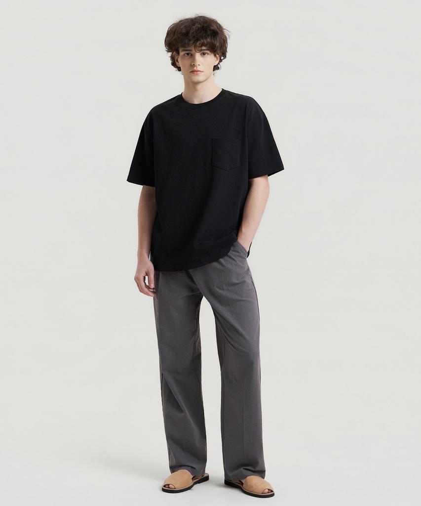 Delma Classic Pocket Signature Cotton Short Sleeve - Black