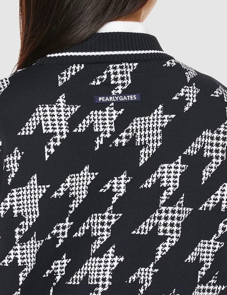 Sukienka z długim rękawem Ecopet 2 Wzór 0 [Pearly Gates] Damska Kwiatowy/Kratka pepitkowa / 055-2224902 121_Kratka pepitkowa [S]