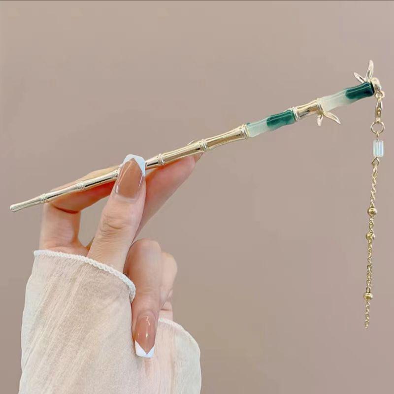 Retro Chinese Style Tassel Hair Clip For Women Hair Stick Pins Flower Handmade Hairpins Charm Jewelry Accessories Hair Ornaments