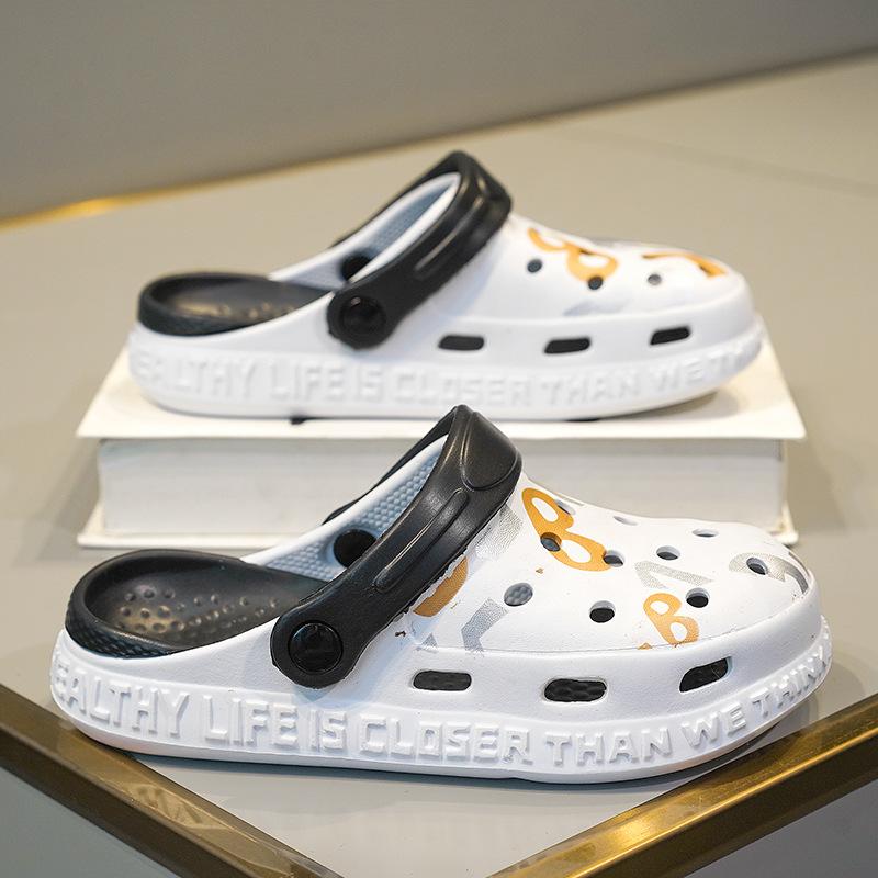 New printed hole shoes children's garden shoes EVA boys and girls indoor slippers outer wear baby sandals men