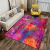 Colorful Abstract Floral Pattern Carpet, Vibrant Room Decor Rug Suitable for use as an anti-slip for living room bedroom sofas