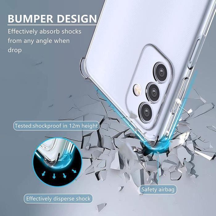 Coque pour Samsung Galaxy M13 - BOOLING - Cercle Métal Antichoc - Transparent - Souple - Silicone