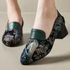 Fashion GKTINOO 2025 Spring New Ethnic Style Pointed toe High Heels Shoes Versatile Retro Genuine Leather Pumps Women's Shoes