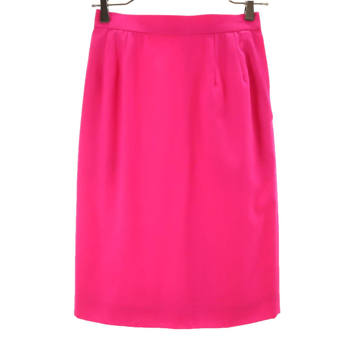 

YVES SAINT LAURENT 90s Wool Old Midi length skirt M pink Women Used