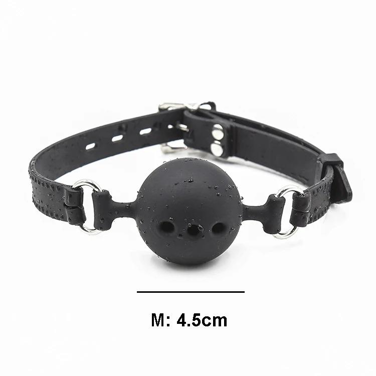 3 Sizes Soft Safety Silicone Open Mouth Gag Ball  Bondage Slave Ball Gag Erotic Sex Toys For Woman Couples Adult Sex Games