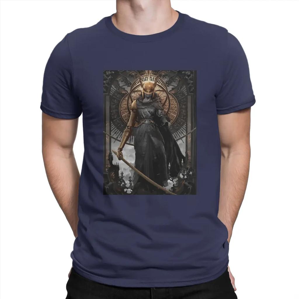Men's Malenia god T Shirts DARK SOULS Pure Cotton Tops Fashion Short Sleeve Crew Neck Tees Printed T-Shirts
