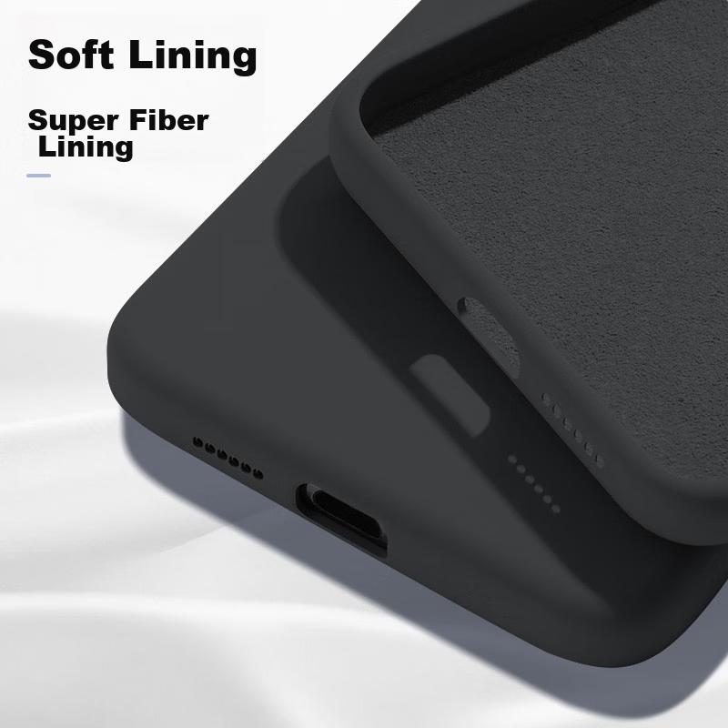 Phone Case for Xiaomi 10, Newly Upgraded Full Coverage Lens Protection Cloud-Feel Silicone Case, Skin-Like Anti-Drop Ultra-Thin Soft, Black