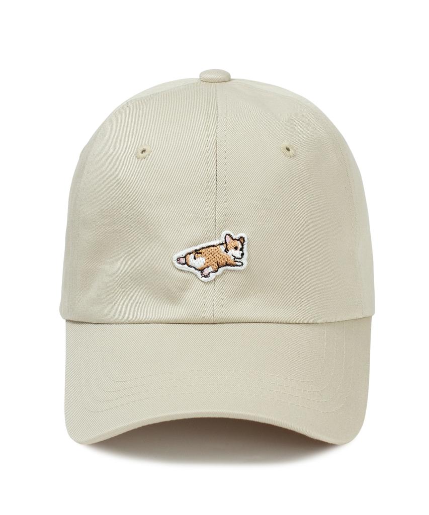 Seunuji Welsh Corgi Butt Wappen Ball Cap - Beige