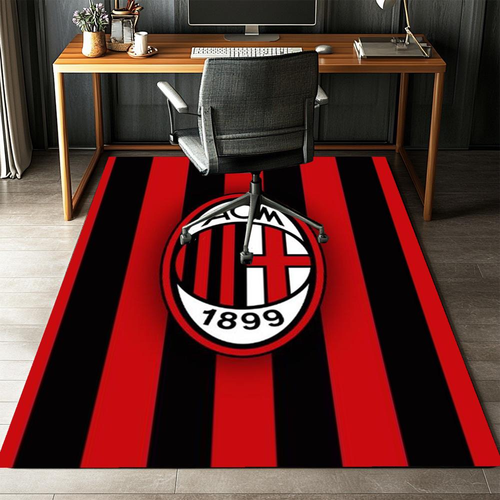 AC Milan Printed Carpet,Rug,for Office Chair Living Room Bedroom Kitchen Room Decor Gifts.