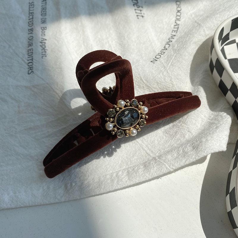 Baroque Crystal Hair Claws Jewelry For Women Chinese Boutique Headdress Luxury Handmade Gem Hair Accessories Hairpins