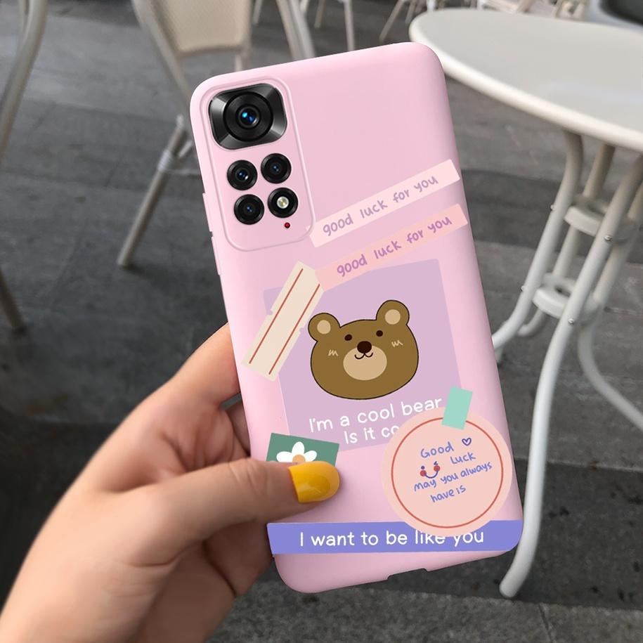 For Xiaomi Redmi Note 11 Case 2022 Slim Silicone Soft Flower Phone Cover For Xiaomi Redmi Note 11S Bumper Note11 Pro Plus Fundas