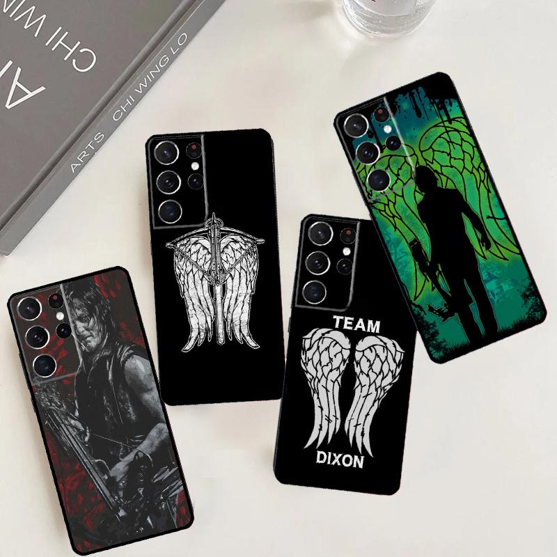 Daryl Dixon Wings Zombie Case For Samsung Galaxy S21 S22 S23 S24 Ultra Plus S20 FE S8 S9 S10 Note 10 20 Ultra Cover