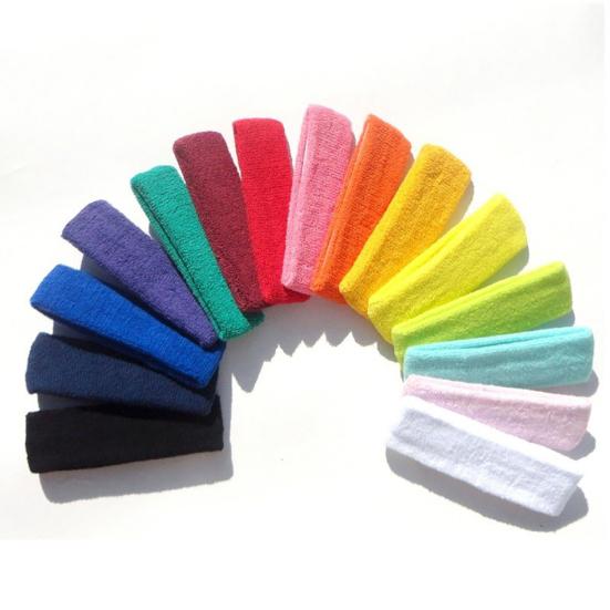 Outdoor Sport Sweatband Headband Yoga Gym Unisex Stretch Solid Color Hair Band