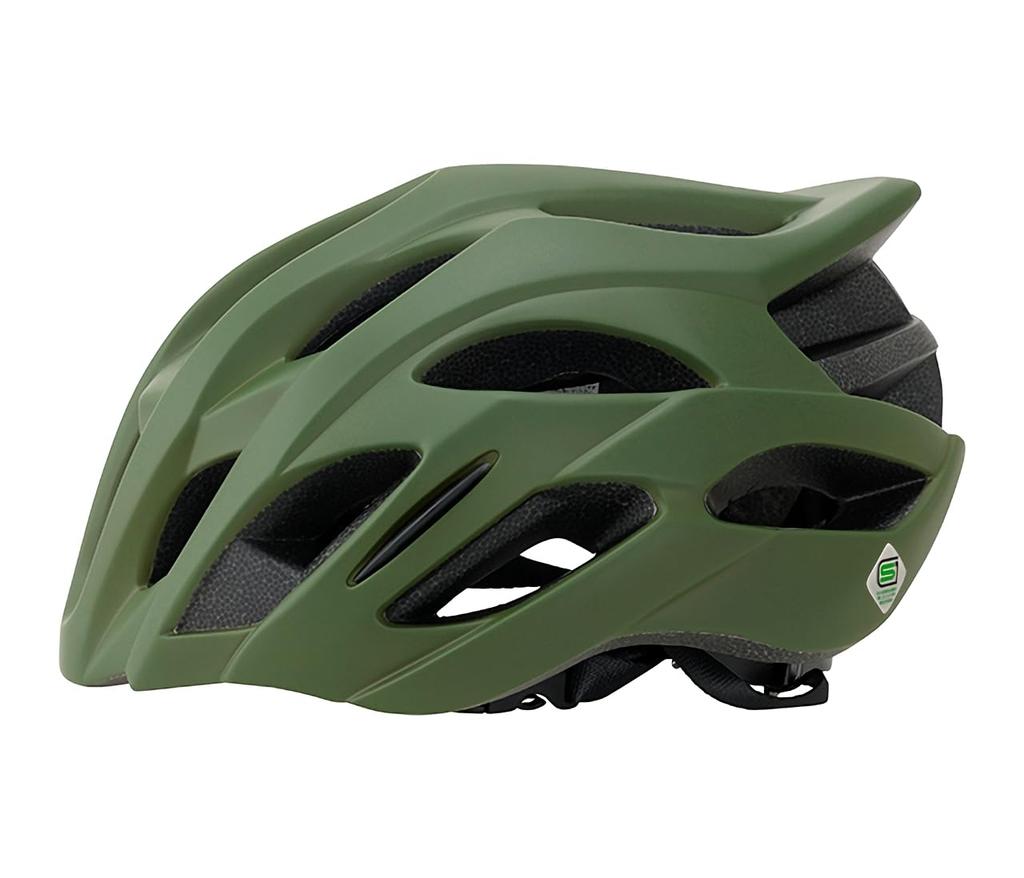 Sports Helmet Matte Green SG Standard for Cycling P.S. (M/L) (58-61cm)