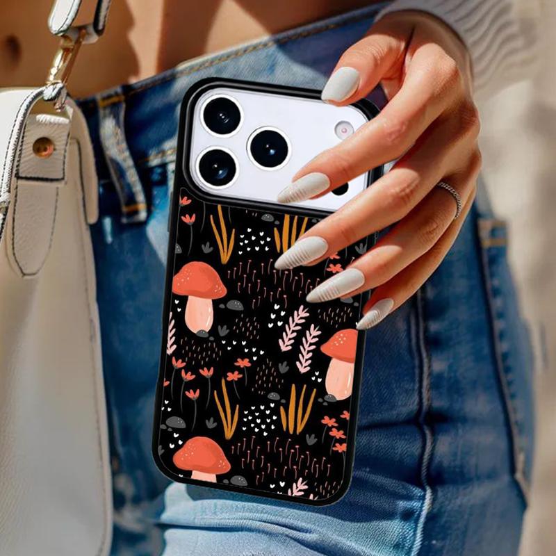 Mushroom Soft Phone Case For iPhone 17 Air 14 15 13 12 Max Cover For Apple 16e 11 Pro Max Plus Coque