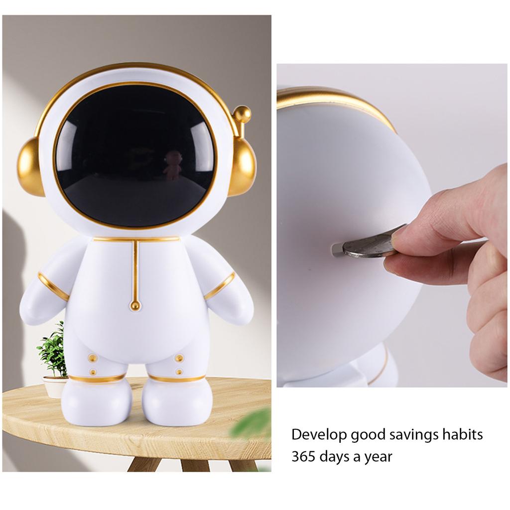 Pokladničky se světly Prasátko Spaceman Nerozbitné děti Děti Zásobník na peníze Nádoba na mince Úložný box pro astronauty Dárky k narozeninám