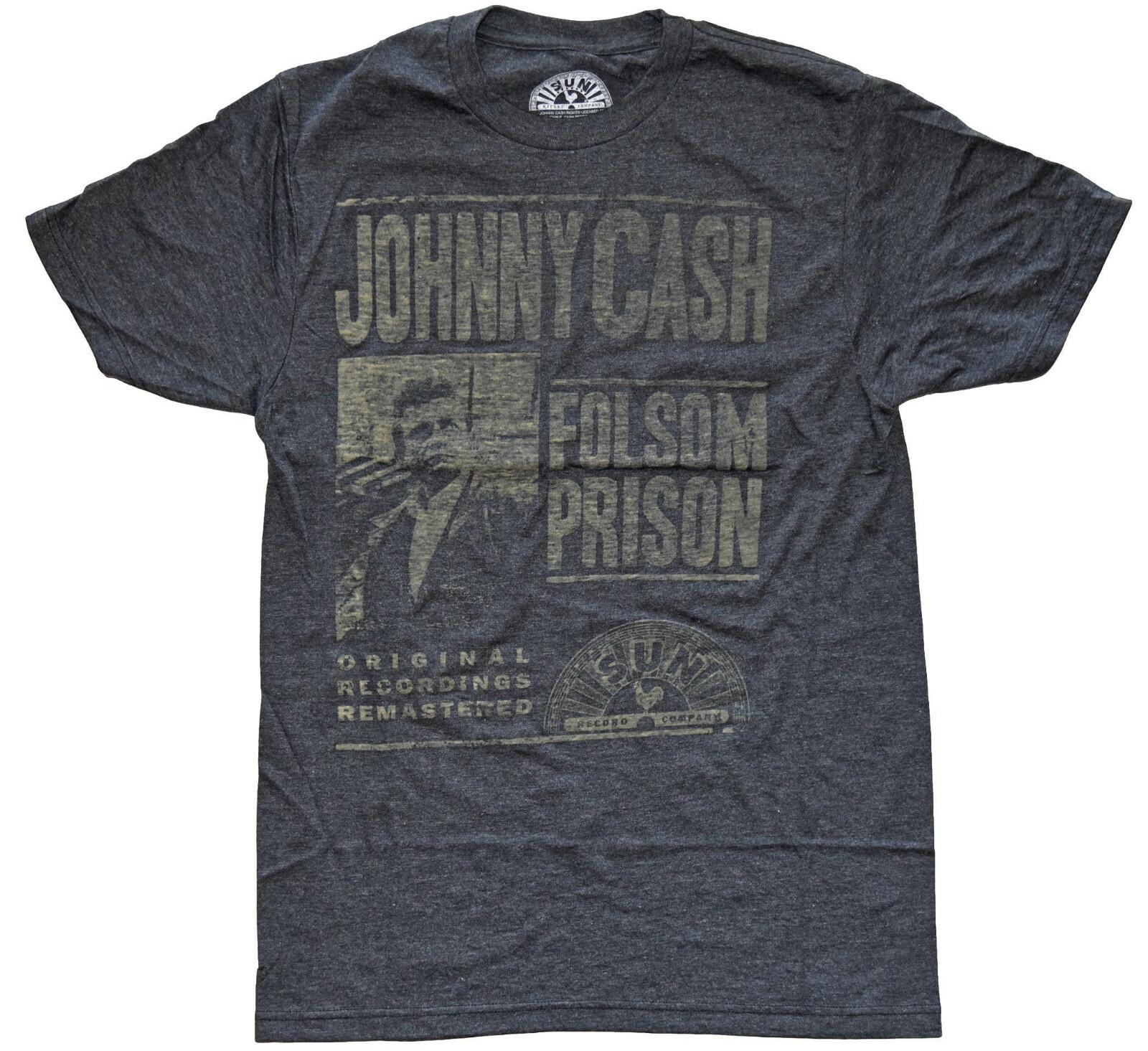 Мужская футболка Johnny Cash Folsom Prison Винтажный потертый дизайн Новая M
