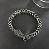 Pulsera de Hombre con Cabeza de Lobo Oscuro Estilo Europeo Americano Vintage Punk Moda Joyería Versátil Venta al por Mayor
