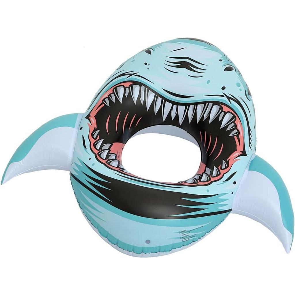 Inflatable Shark Float, Pool Party Lounge Toy for Kids and Adults, Giant Inflatable Swimming Ring, Swimming Pool, Summer Water Fun, Shark Floats