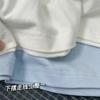 Summer New Light Blue Cotton T-shirt Women's Shoulder Simple Casual Thin Top Basic Versatile Short Sleeves