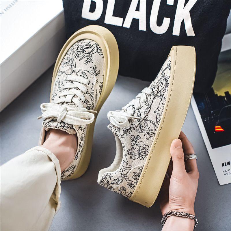 

Мужская повседневная обувь летняя массивная парусиновая мужская обувь плоская дышащая вулканизированная на распродаже для отдыха классические кроссовки оригинальный тренд 2025 44